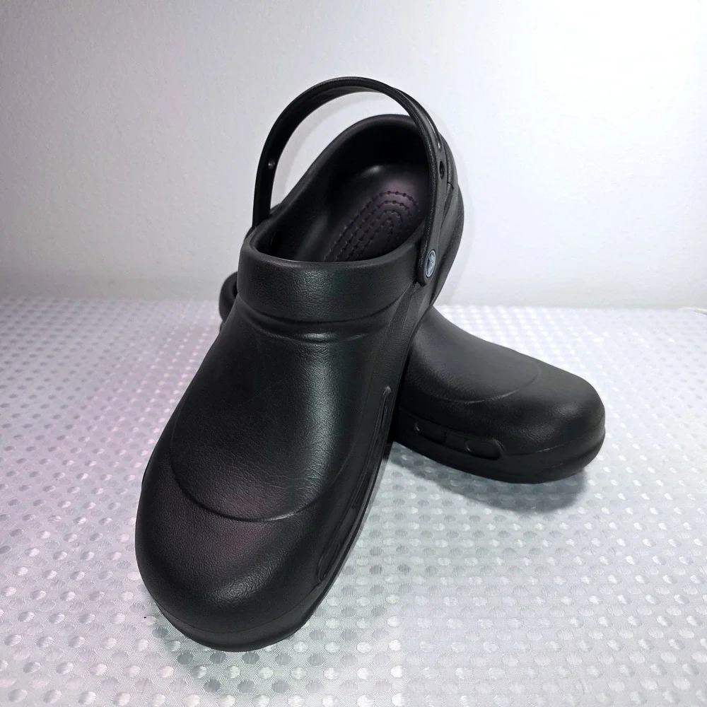Crocs Bistro Clogs Mens 13 Black Slip Resistant Work Shoes Kitchen Nursing